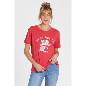 Billabong Red Dream with Me Rose T Shirt 🌹